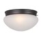 Maxim Essentials 2-Light 9" Wide Oil Rubbed Bronze Flush Mount Light 5885FTOI - alternate 2